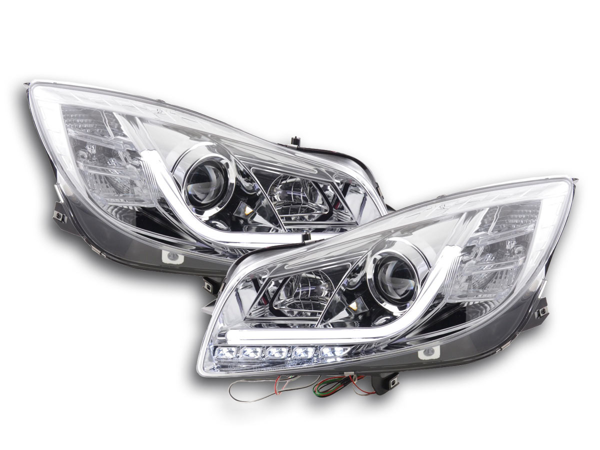 VAUXHALL INSIGNIA CHROME REAL LIGHT BAR DRL DAYTIME RUNNING HEADLIGHTS